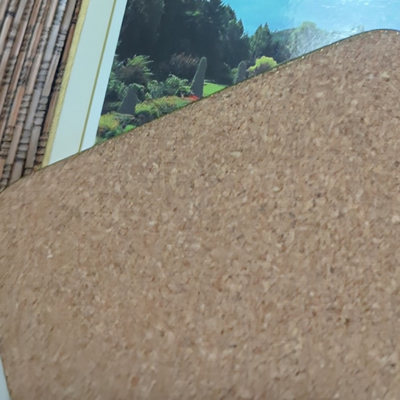 Vintage Cork Back Coasters Set-6 Butchart Gardens Scenes Canada Original Box - Picture 12 of 13